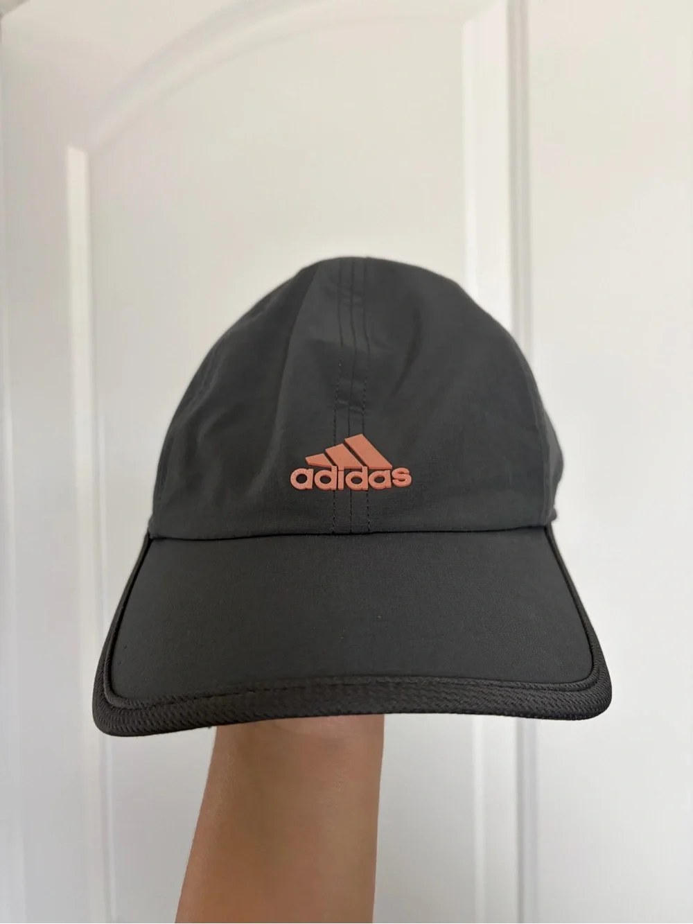 adidas Gray Cap with Coral Logo Accent
